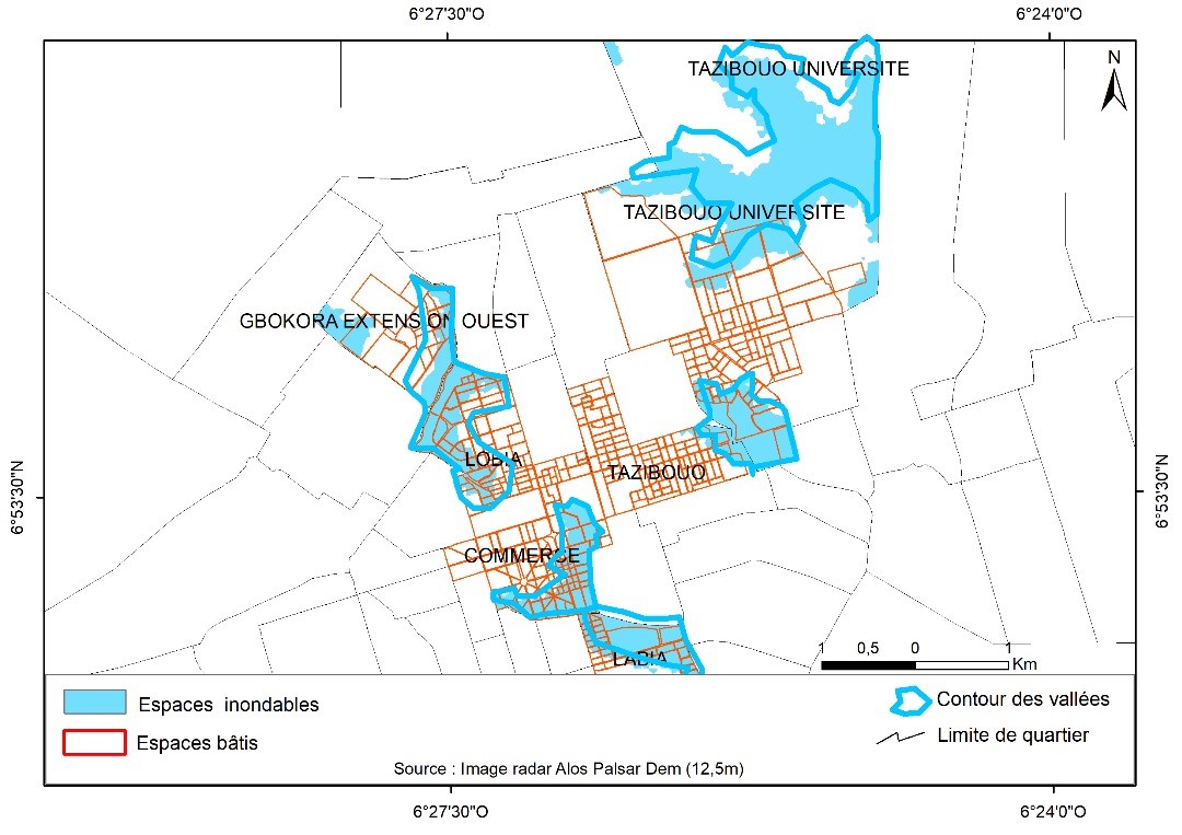 Distribuição dos desafios humanos nas zonas inundáveis