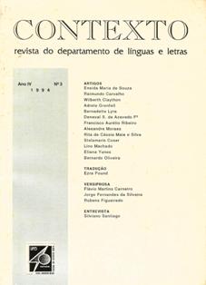 					Visualizar n. 3 (1994): Contexto: Revista do Departamento de Línguas e Letras
				