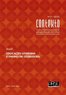 					Visualizar n. 27 (2015): Dossiê EDUCAÇÃO LITERÁRIA E ENSINO DE LITERATURA
				