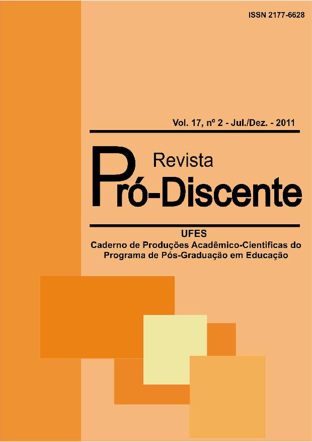 					Visualizar v. 17 n. 2 (2011): Revista Pró-Discente
				