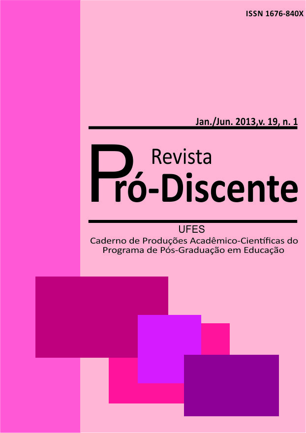 					Visualizar v. 19 n. 1 (2013): Revista Pró-Discente
				
