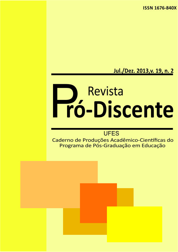 					Visualizar v. 19 n. 2 (2013): Revista Pró-Discente
				