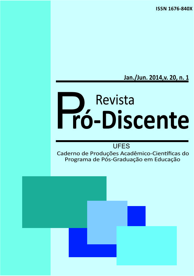 					Visualizar v. 20 n. 1 (2014): Revista Pró-Discente
				