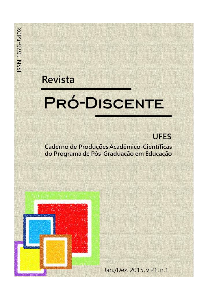 					Visualizar v. 21 n. 1 (2015): Revista Pró-discente
				