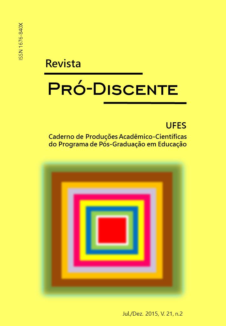 					Visualizar v. 21 n. 2 (2015): Revista Pró-discente
				