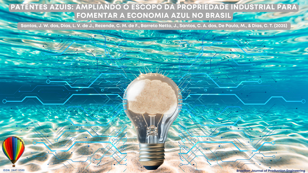 Imagem de uma lâmpada acesa submersa em um ambiente oceânico azul-turquesa, simbolizando a inovação e a sustentabilidade no contexto da Economia Azul. Dentro da lâmpada, o filamento forma um cérebro luminoso, representando a inteligência e a criatividade aplicadas à ciência e à tecnologia. No fundo, há circuitos digitais sobrepostos à água, reforçando a ideia de conexão entre tecnologia e meio ambiente.