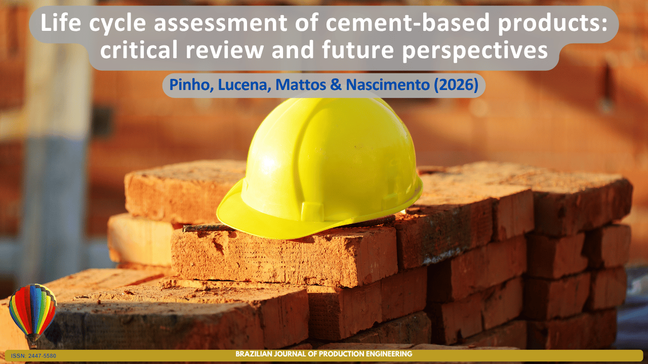 Cover image for the article "Life Cycle Assessment of Cement-Based Products: Critical Review and Future Perspectives." The image shows a yellow safety helmet resting on a stack of bricks at a construction site, symbolizing the assessment of environmental impacts, the sustainability of cement-based materials, and efforts to improve product performance throughout the entire life cycle of construction materials.